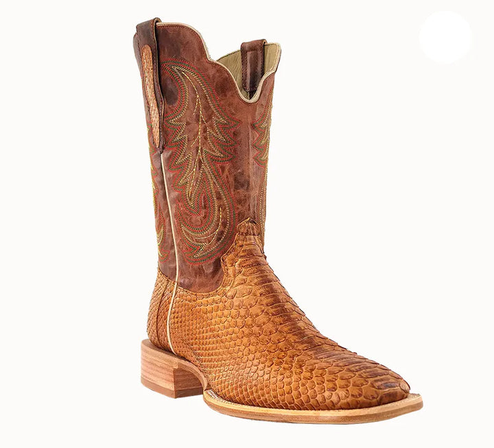 R. Watson Camel Back Cut Python Western Boot – RW7915