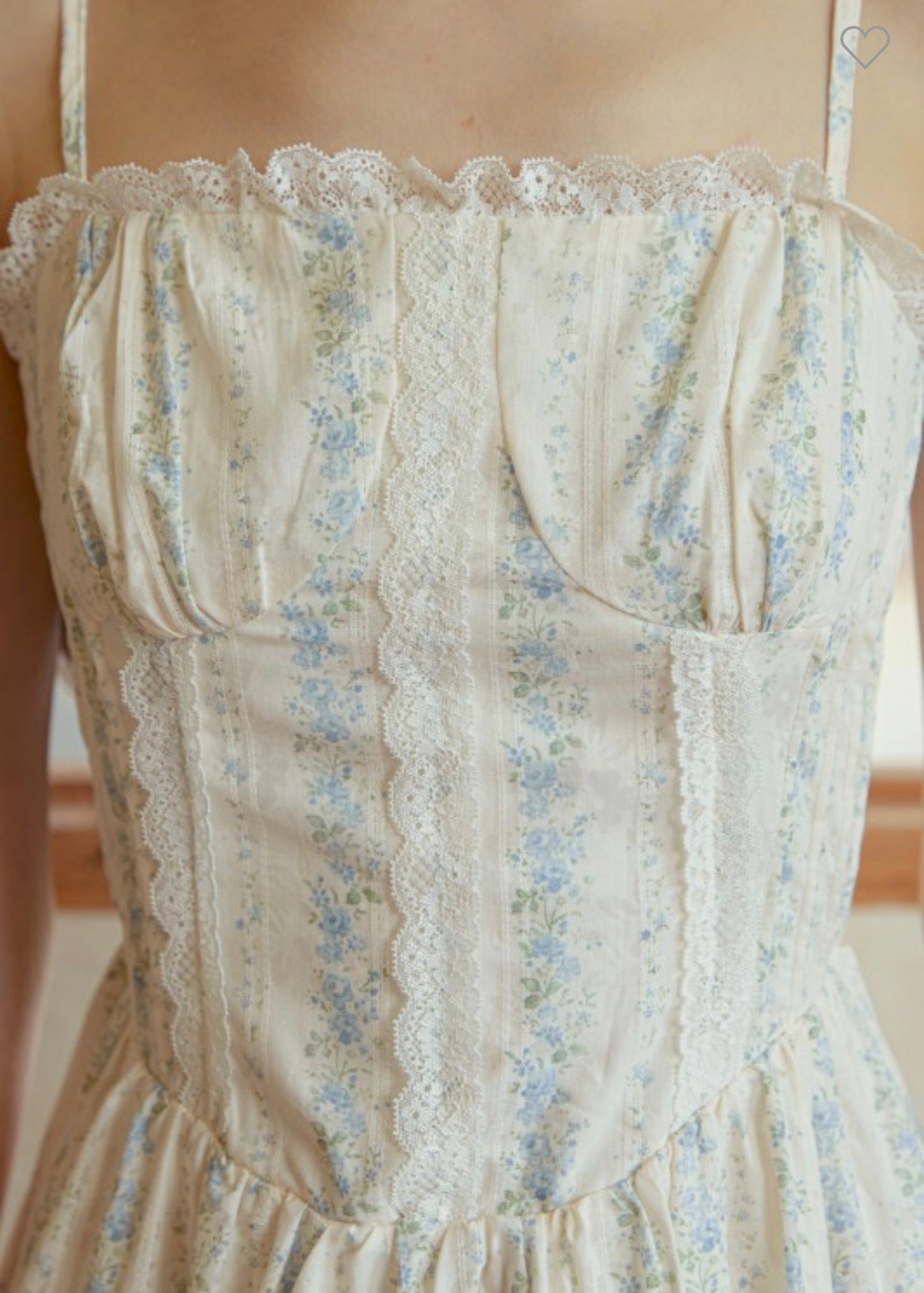 BLUE FRENCH LACE STRIPE DRESS