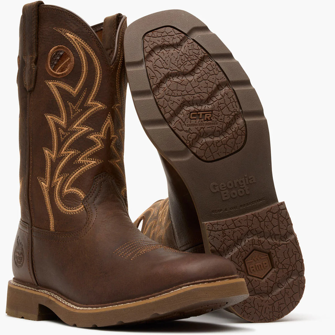 Georgia Boot Core 37 11" Steel Toe Western Pull-On Work Boot | GB00727