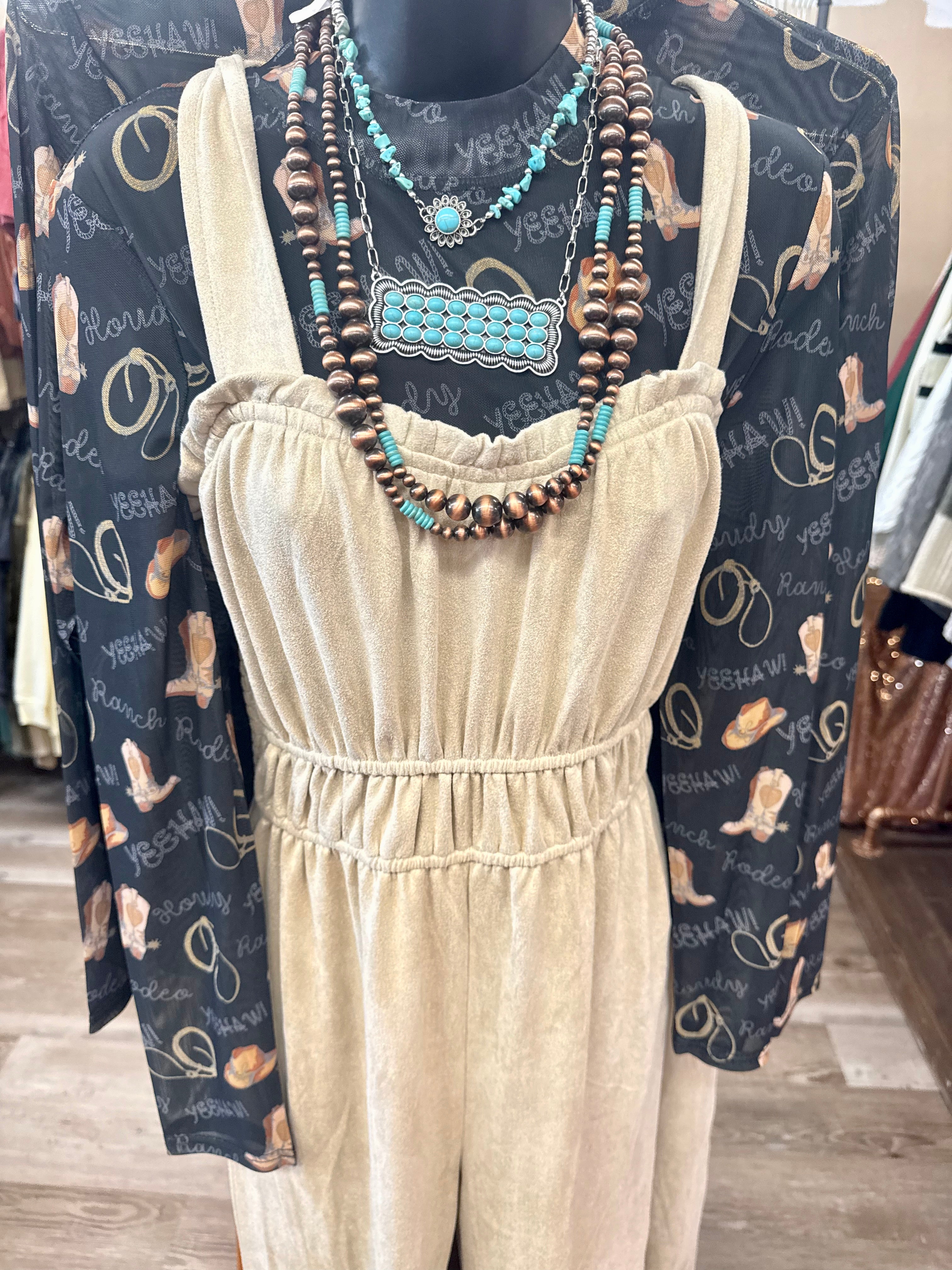BLACK WESTERN RODEO MESH TOP