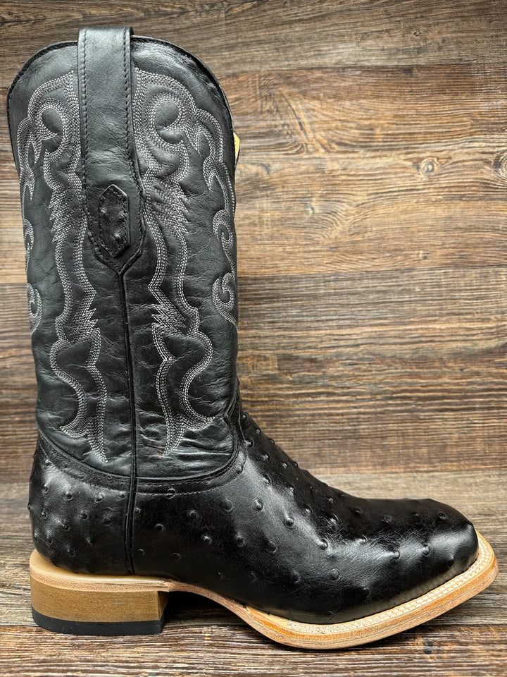 Cowtown® Men’s Genuine Cowhide Ostrich Print Western Boots (Q6086)