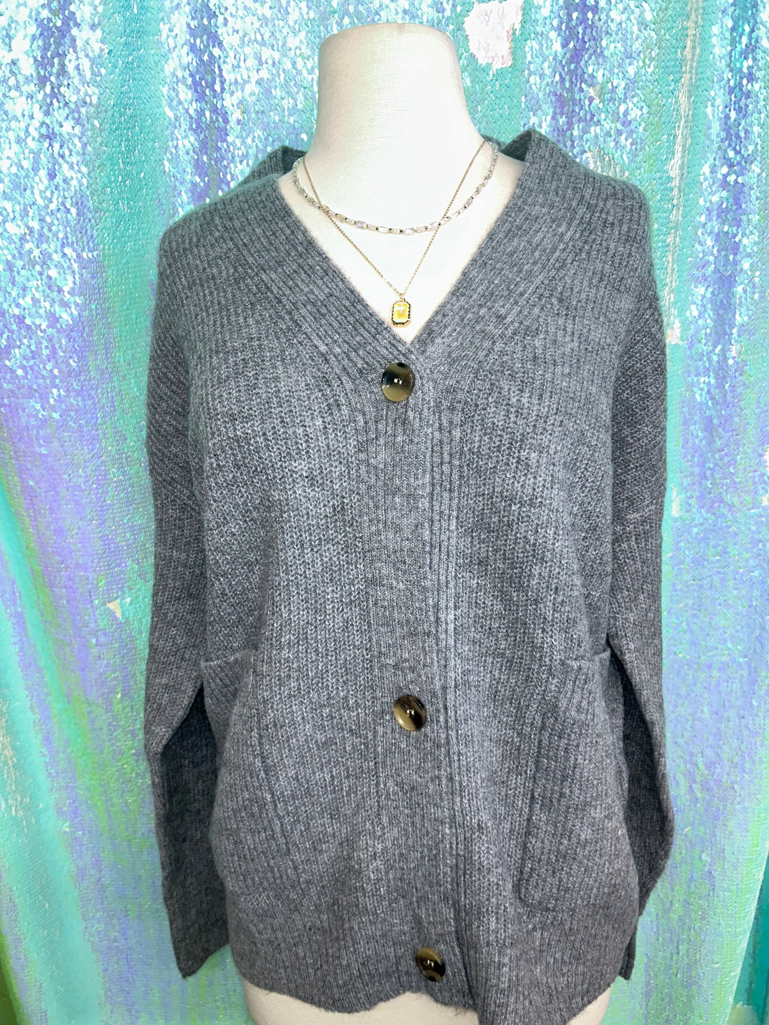 Heather Gray Cardigan – DZ25F346