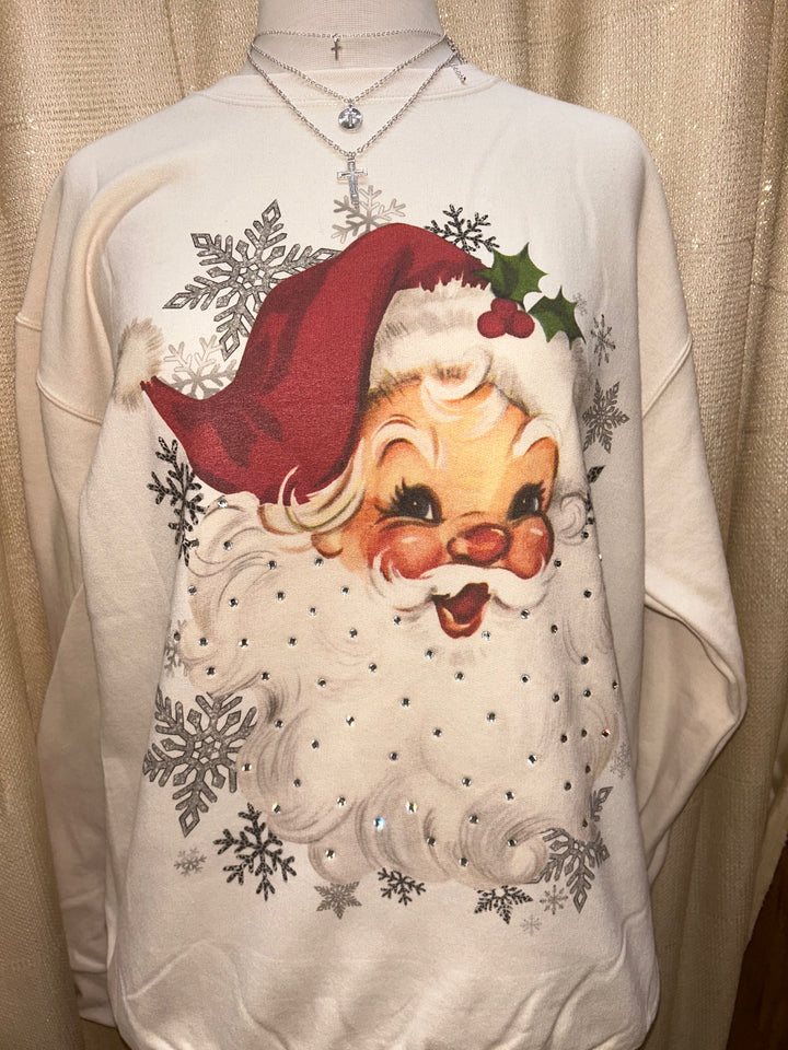 Vintage Santa Rhinestone Beard