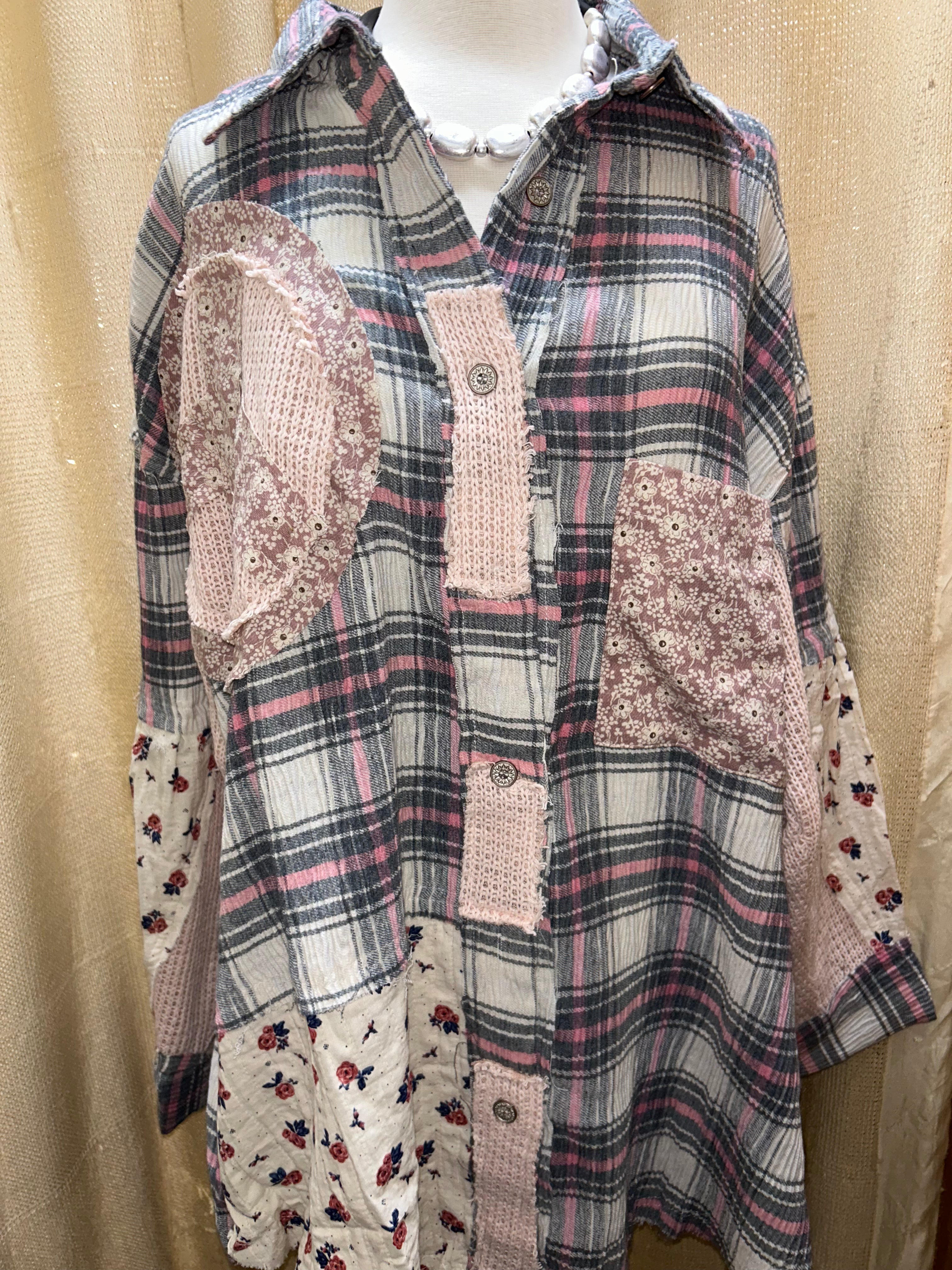 Pink Flannel Peace Sign – UWT220B