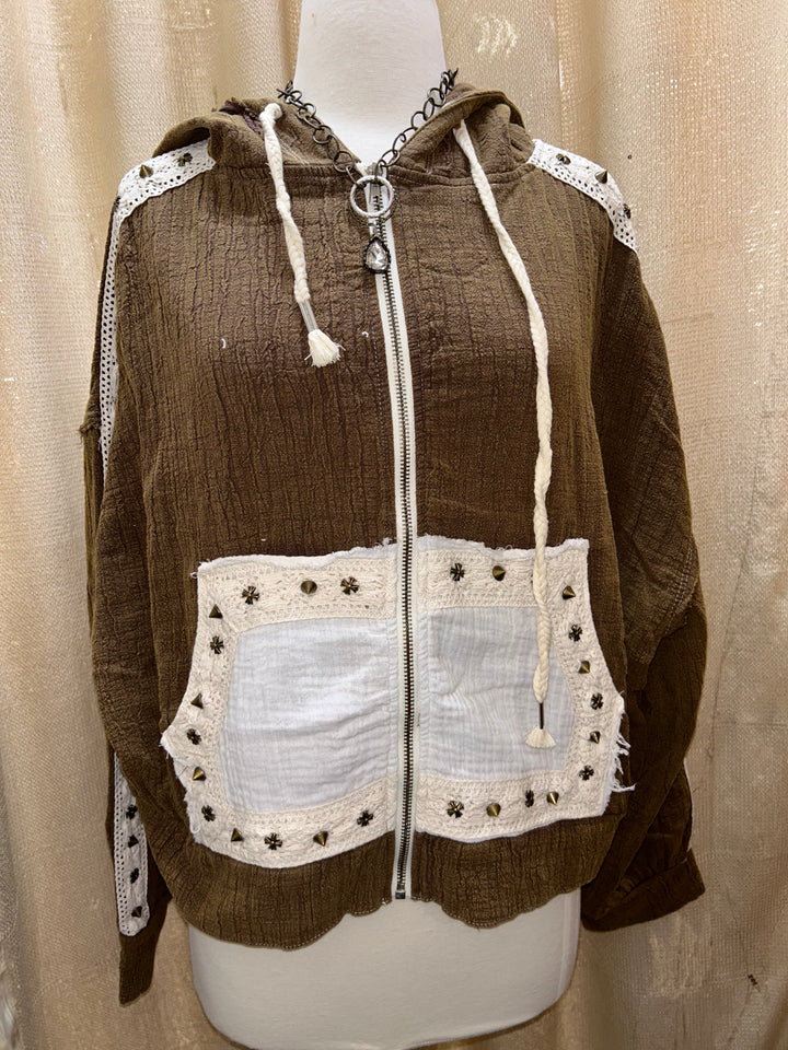 Chocolate Cropped Hoodie – UWT603