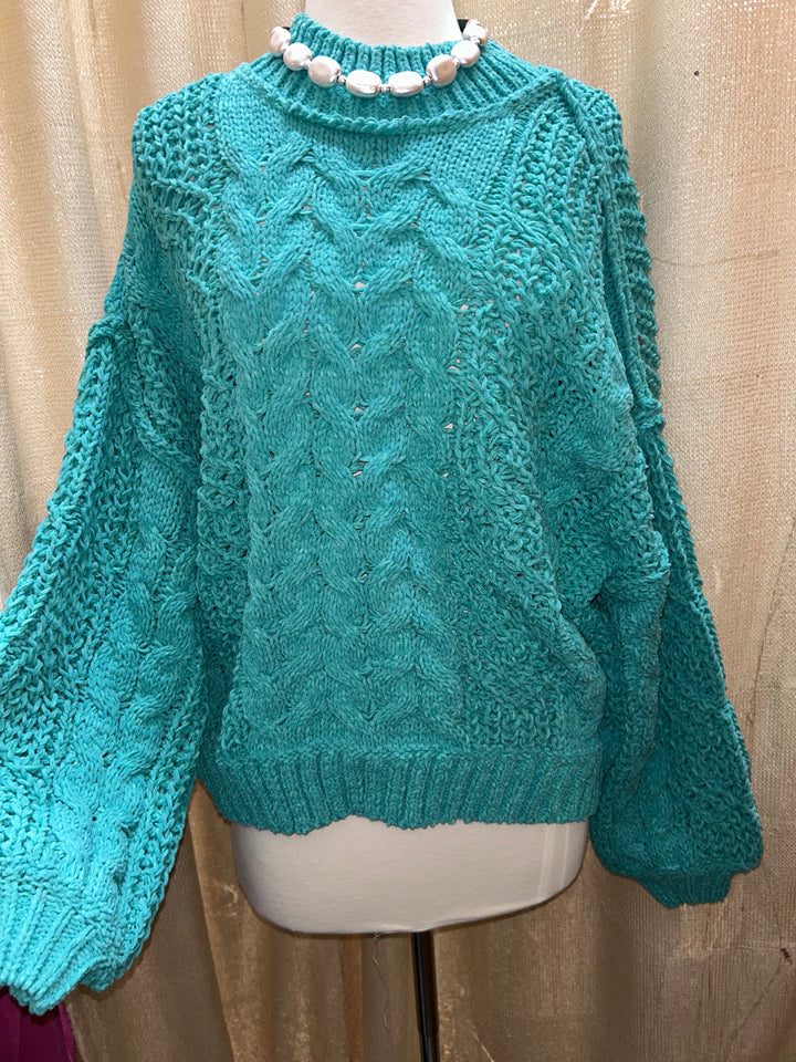 Aqua Teal Sweater – YST408
