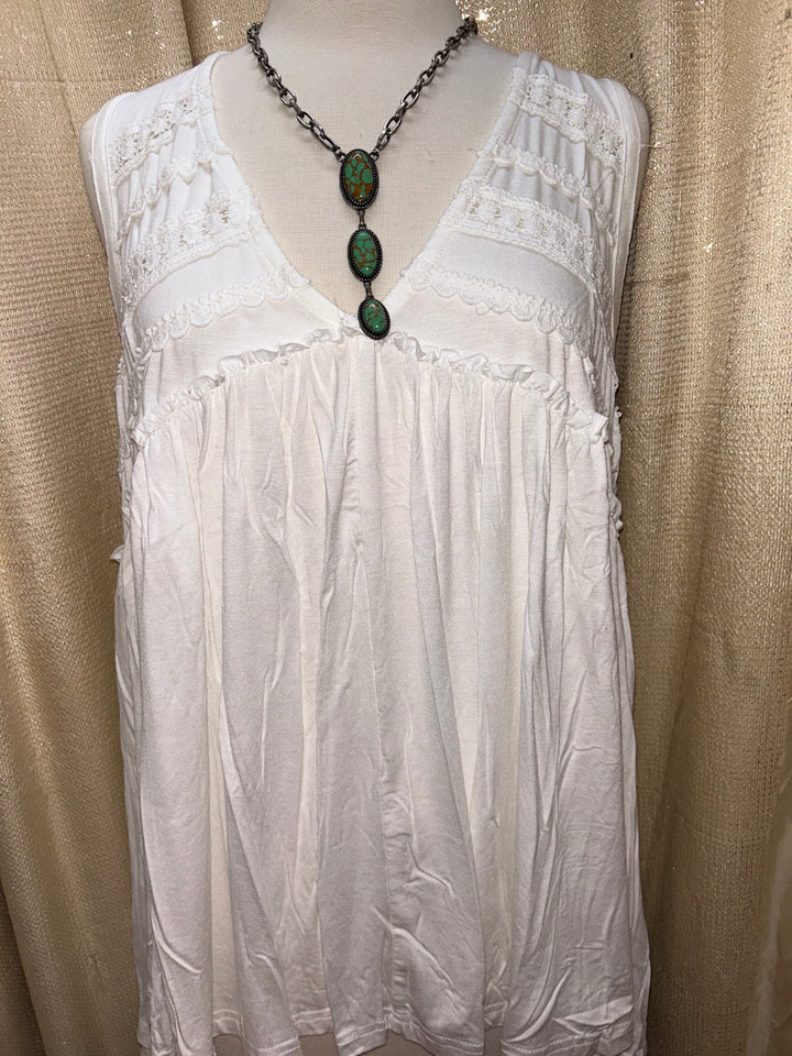 Ivory Lace Tank – TKT12