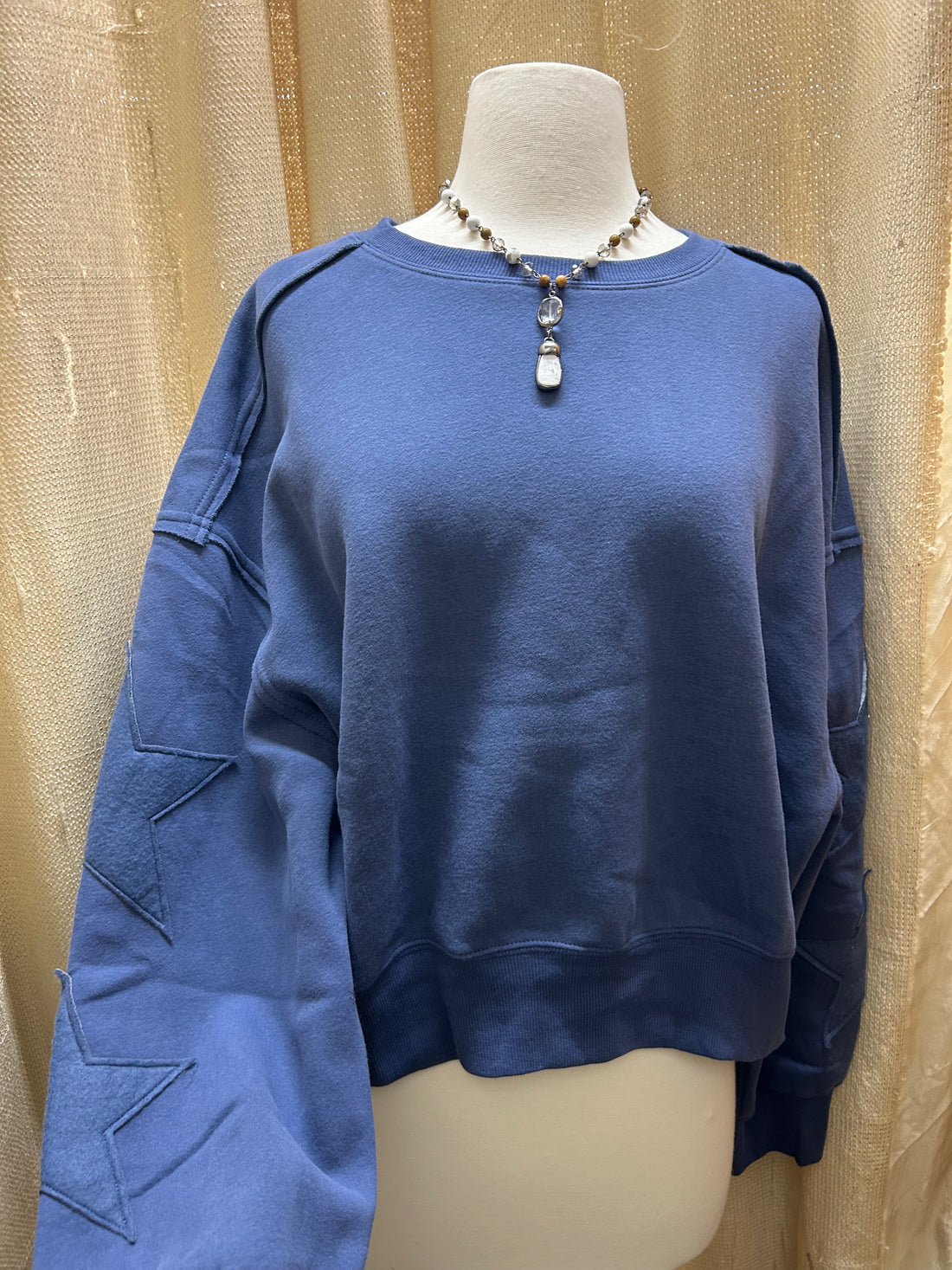 Dusty Navy Crop Sweatshirt – DZ25F402