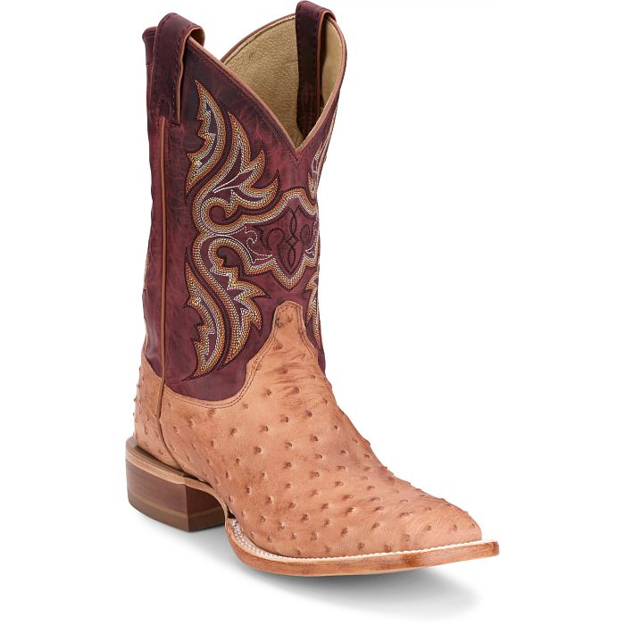 Justin Moseley 11″ Full Quill Ostrich Boot – Cognac Vintage (JE5170 / 27336)