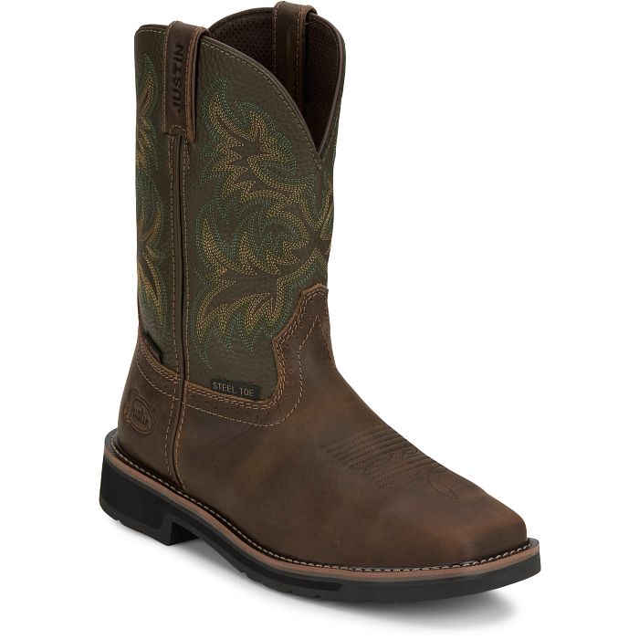 Justin Keavan 11-Inch Met Guard Steel Toe Boot – Dark Brown (SE4570)