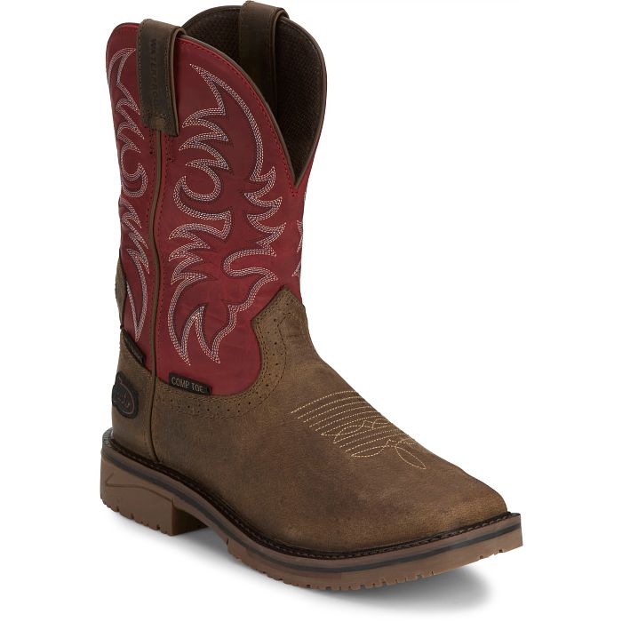 Justin Thorn 11-Inch Met Guard Composite Toe Boot – Peanut (Waterproof)SE4753