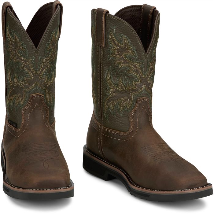 Justin Keavan 11-Inch Met Guard Steel Toe Boot – Dark Brown (SE4570)
