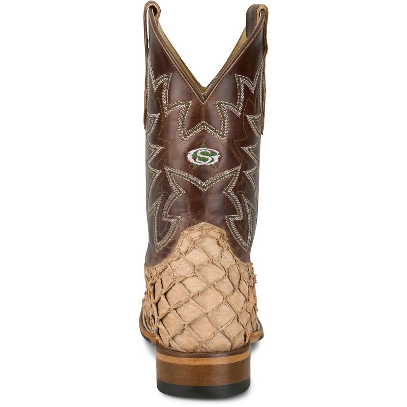 Justin® R. Watson Ocean View 11" Tan Pirarucu Western Boot – GR5716