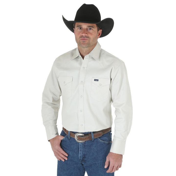Wrangler® Authentic Cowboy Cut Work Shirt – Stone (MS71319