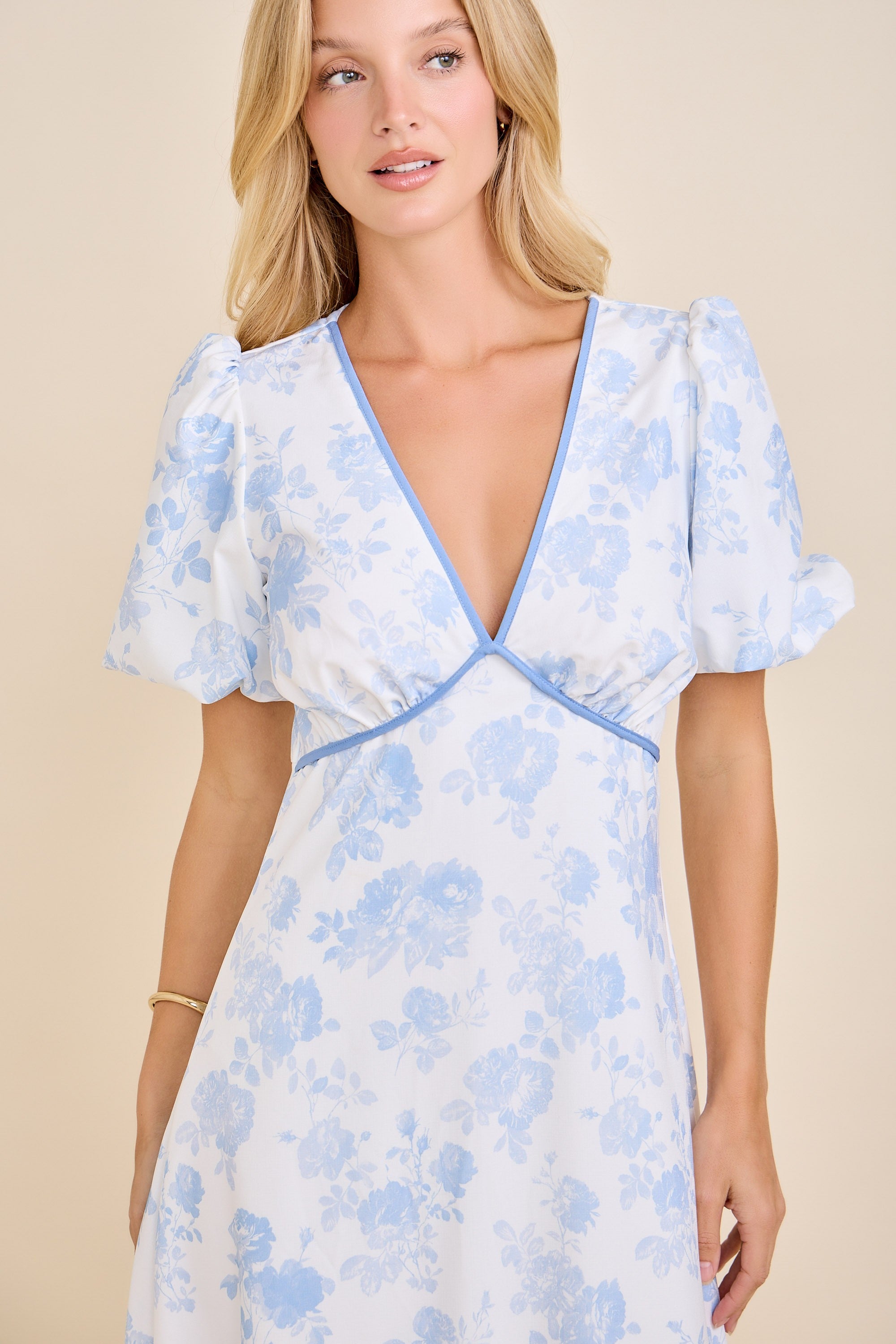 LD53118-LT ELEGANT FLORAL DRESS