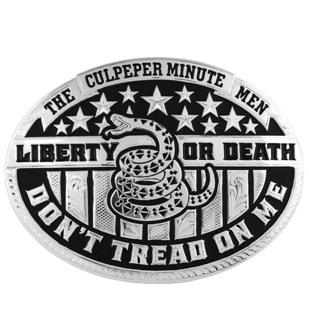 Montana Silversmiths Men's Don't Tread On Me Silver & Black Buckle 49210