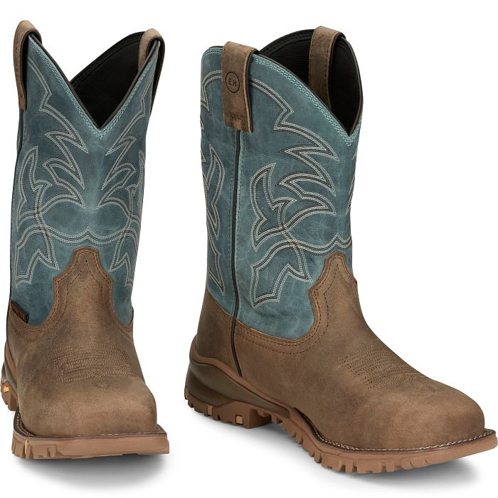 Tony Lama Roustabout 11-Inch Steel Toe Waterproof Work Boot – Tan Gaucho TW5008