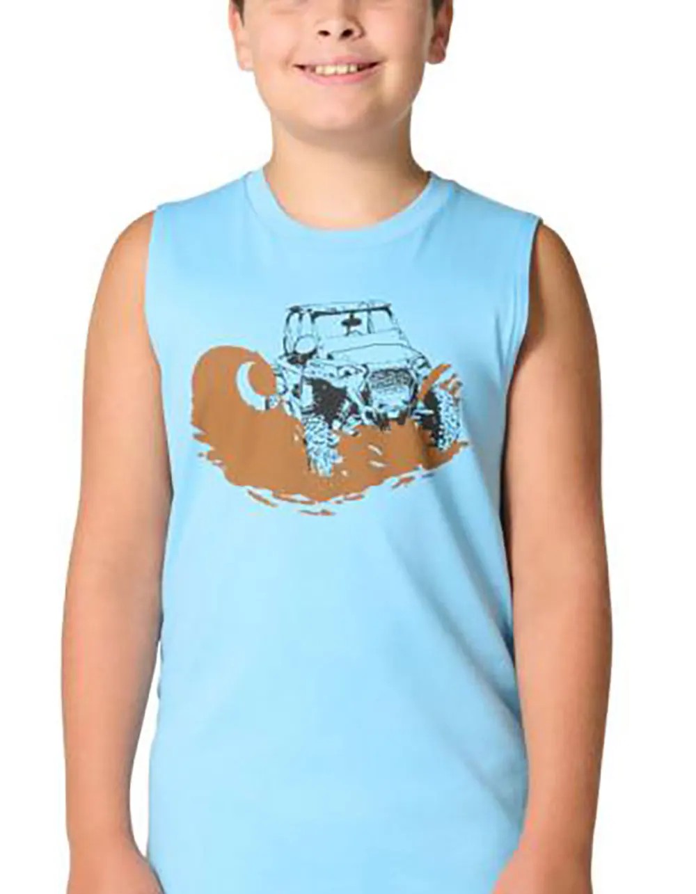Carhartt® Boys Sleeveless Muddy ATV Graphic T-Shirt – Blue (CA6817-HS3)