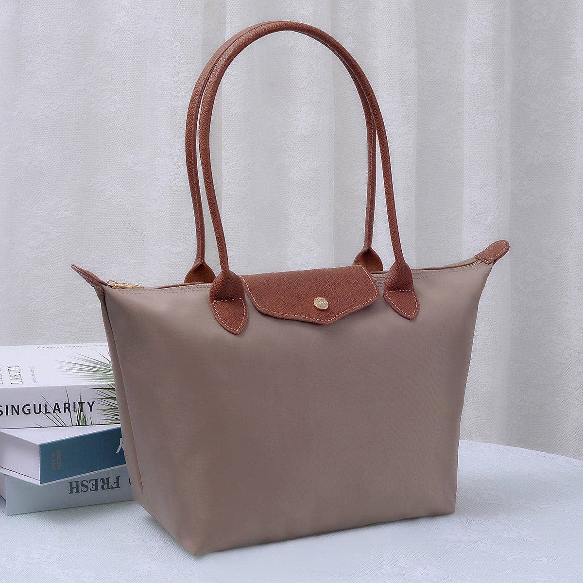 HM784 Hila 16 inch Nylon Tote Bag: Navy