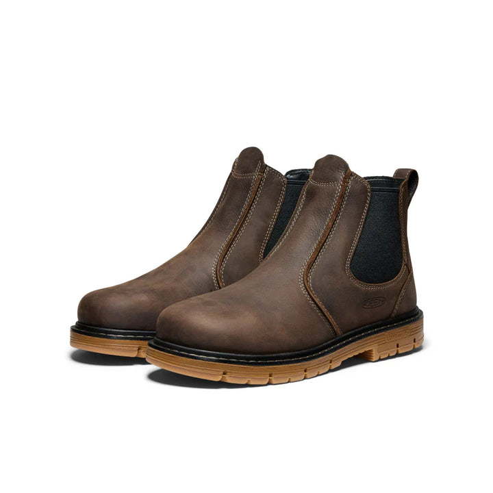KEEN San Jose 90° Chelsea Aluminum Toe Boot – Cascade Brown/Gum (Style 1030647)