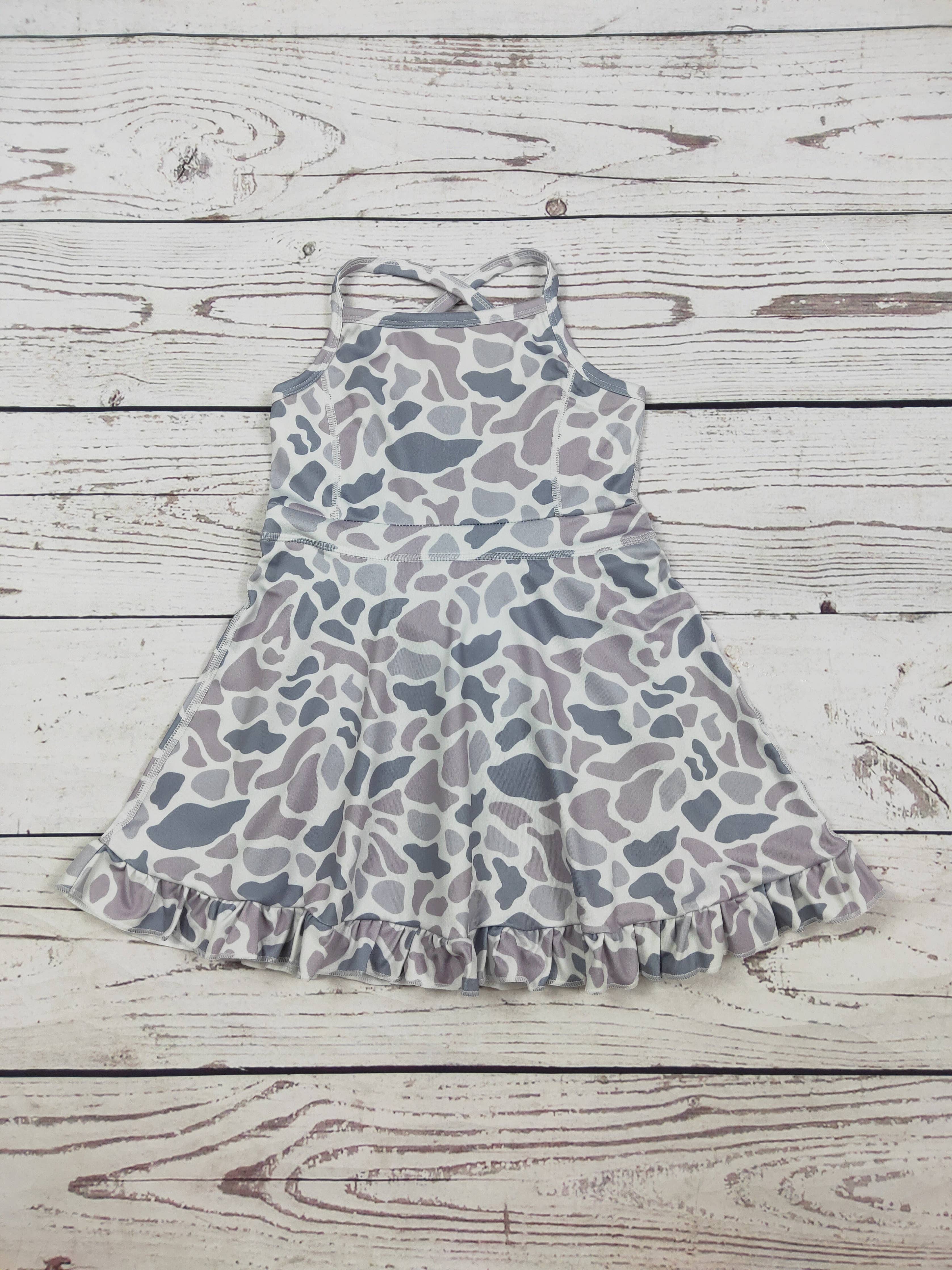 Baby Girls Camouflage Printed Athletic Dresses: 3-6M