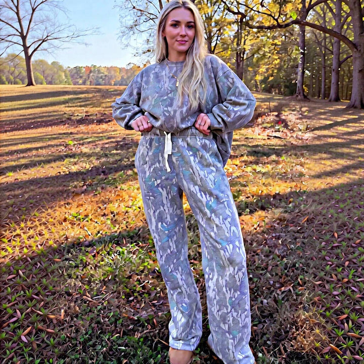 Vintage Camo Sweatshirt & Jogger Lounge Set