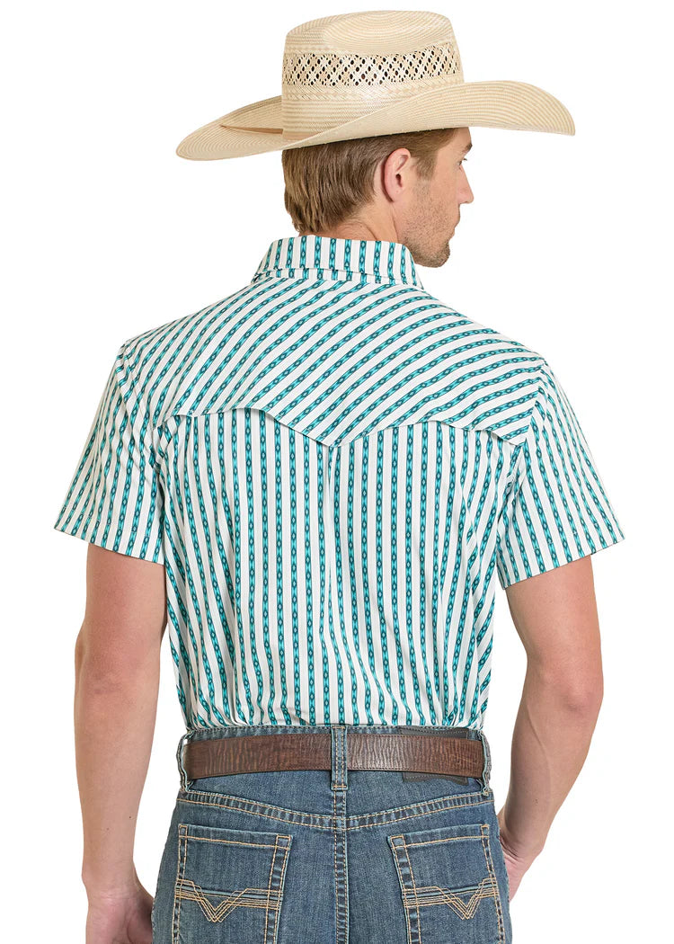 MENS TURQUOISE TEK BUTTON DOWN BMB3S08695