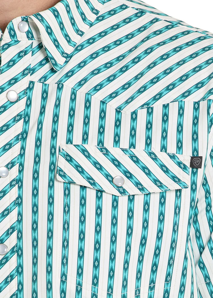 MENS TURQUOISE TEK BUTTON DOWN BMB3S08695