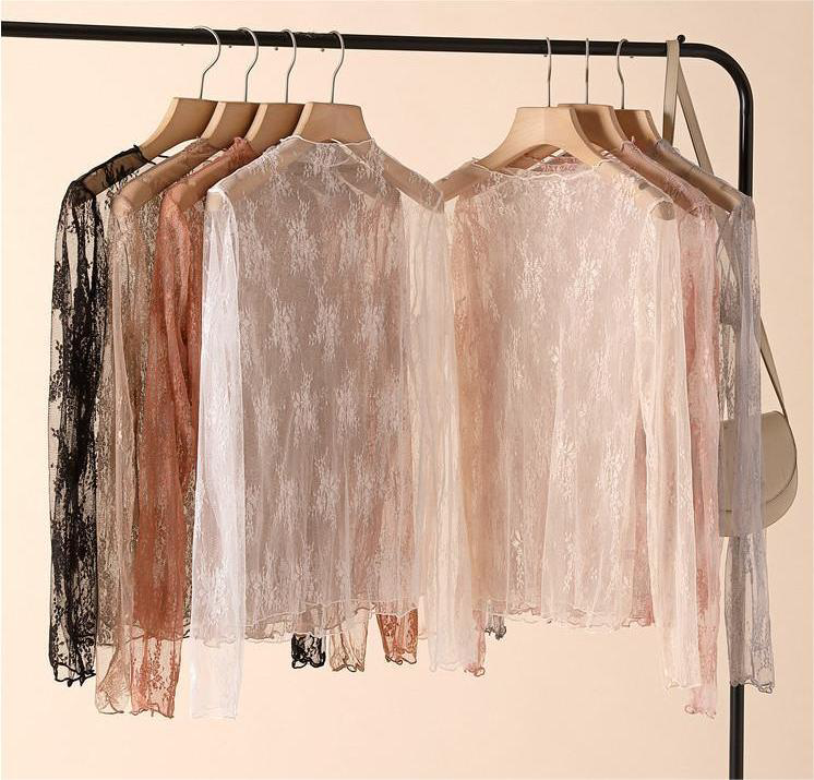 Lace Mesh Top: Coffee / Missy / XL