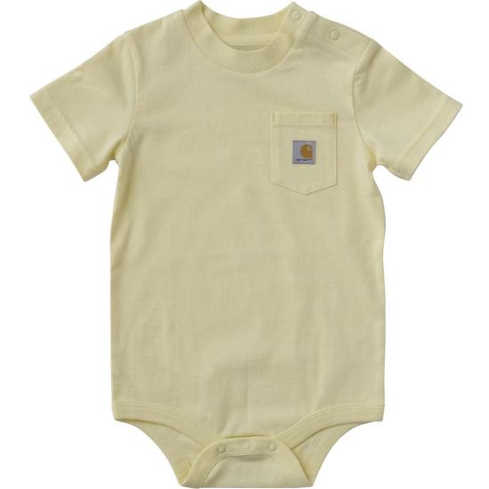 Carhartt® Kids’ Short Sleeve Pocket Bodysuit – Yellow (CA5020-GN9)