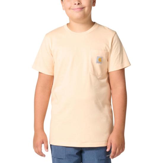 Carhartt® Short-Sleeve Pocket T-Shirt – Unisex – Bleached Apricot (CA6788-E801)