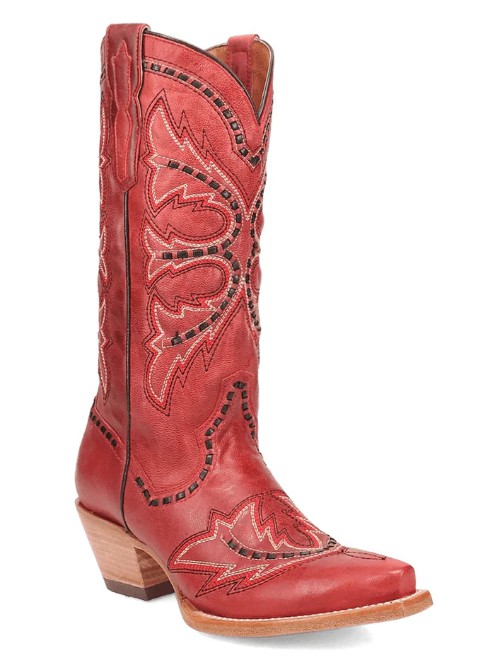 Dan Post® Women’s Mesa Snip Toe Leather Boots – Red (DP7021)