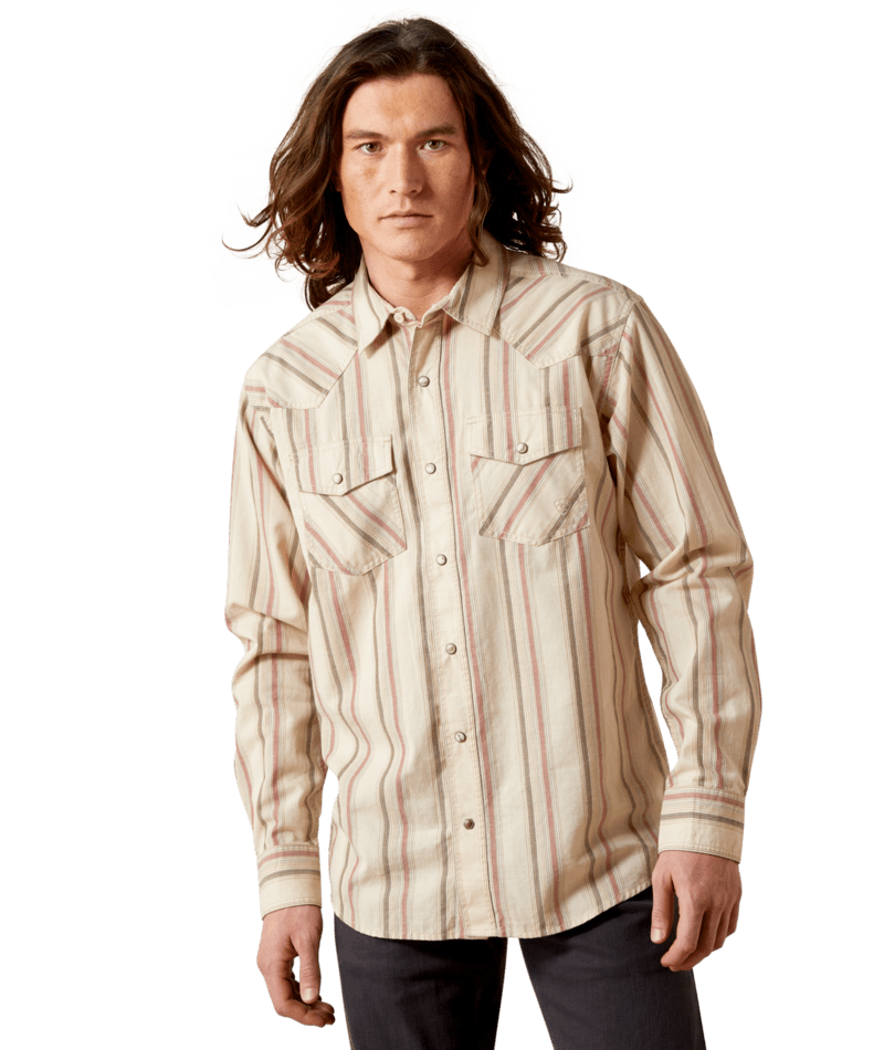 Ariat Hines Retro Snap Shirt – Off White 10065757