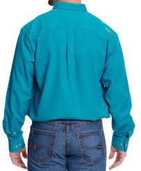MENS FR INHERENT LS WORK SHIRT AQUA 10049031