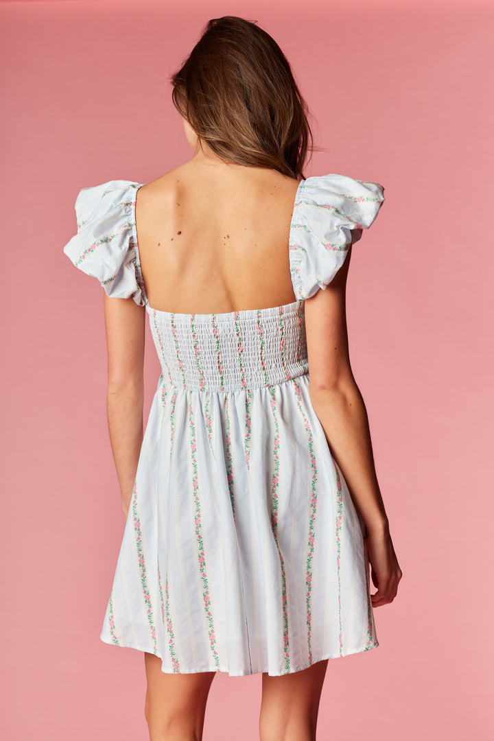 BABY FLORAL RUFFLE BOW DRESS