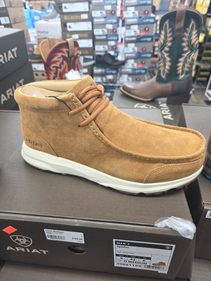 Ariat Spitfire Natural Suede Moc Toe Casual Shoe – Style 10061199