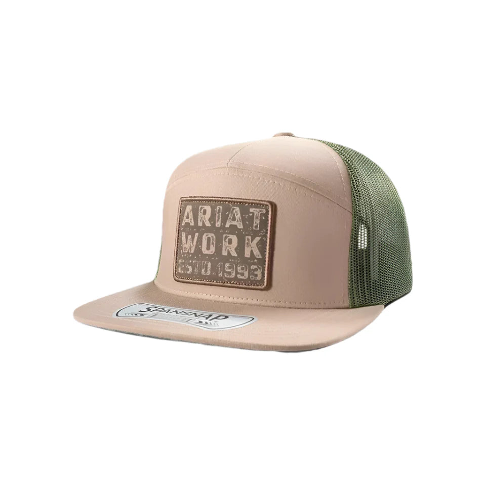 Ariat Work Leather Patch Snapback Cap – A290002108