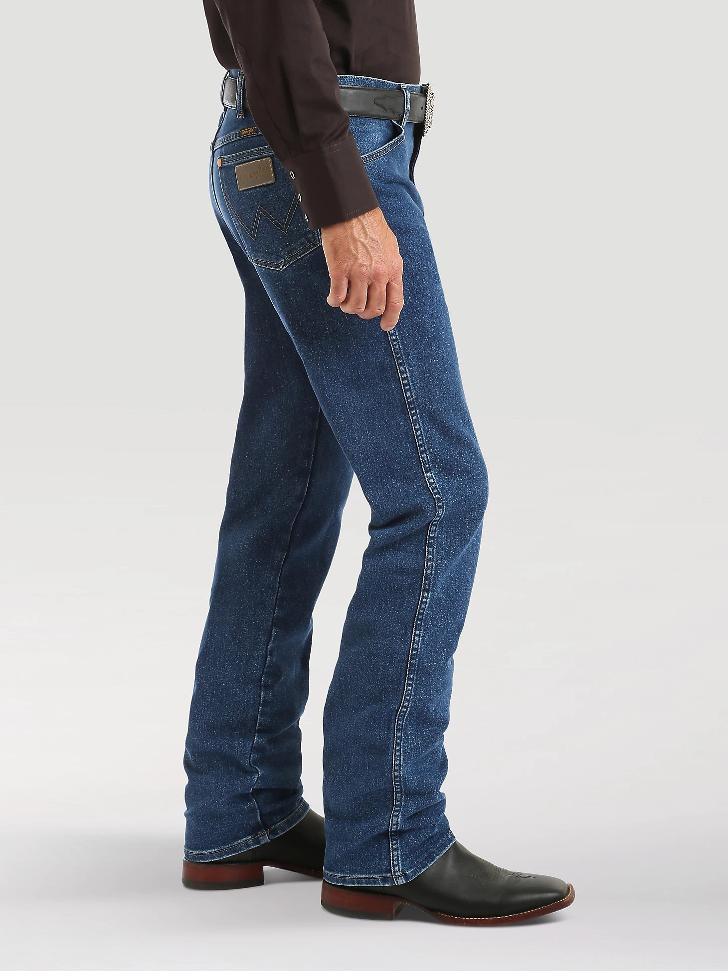 WRANGLER® COWBOY CUT® ORIGINAL FIT ACTIVE FLEX JEANS IN STONEWASH : 13MAFGK