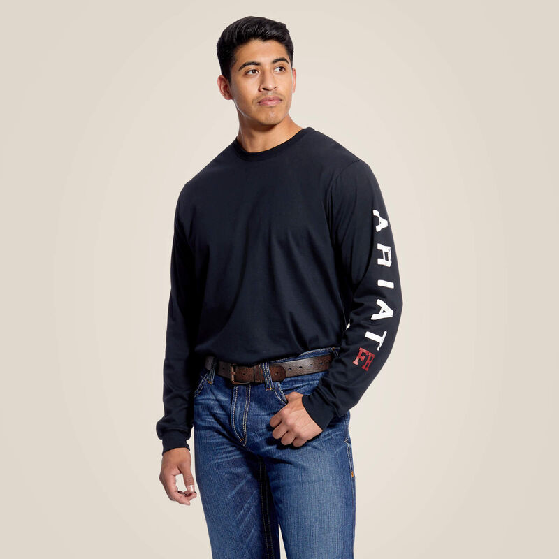 10026434MNS FR RFNK SKL LGO T-SH BLK