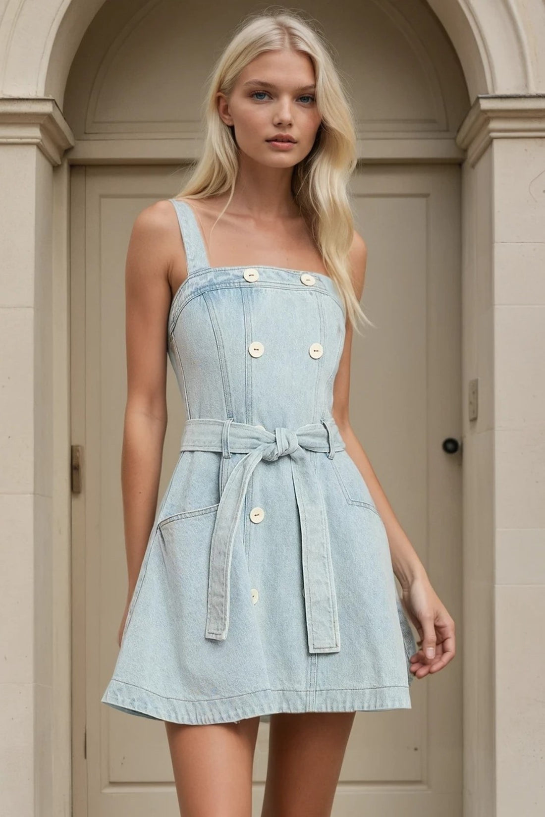 DENIM MINI DRESS