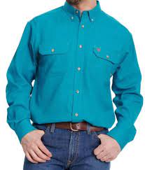 MENS FR INHERENT LS WORK SHIRT AQUA 10049031